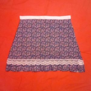 Ladies Mini Skirt with Lace trim size M Homemade
